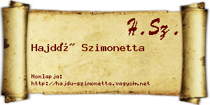 Hajdú Szimonetta névjegykártya