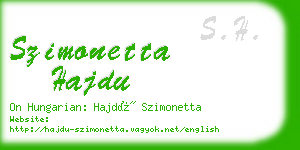 szimonetta hajdu business card